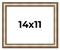 14x11 Refined Silver Picture Frame - UV Acrylic, Foam Board Backing, Hanging Hardware